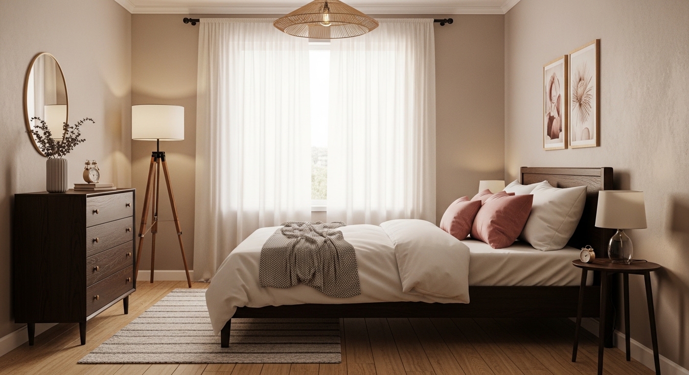 Romantic Bedroom Interior Design in Kolkata