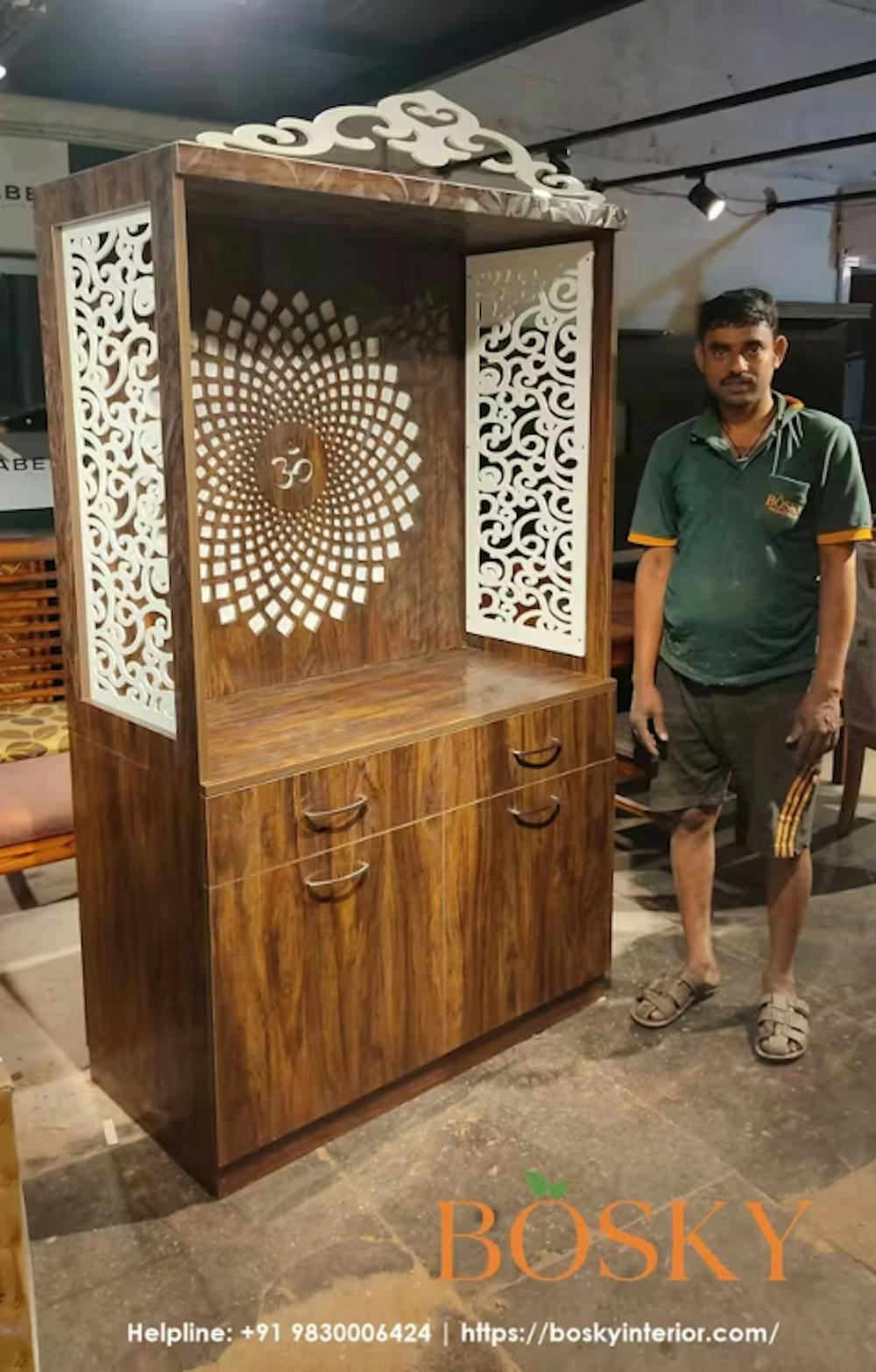 Traditional Bengali-Style Pooja Ghar