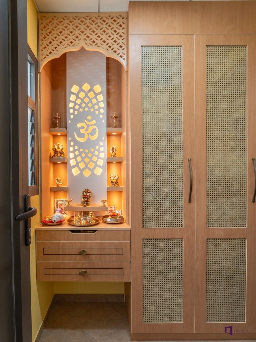 Minimalist Scandinavian-Style Pooja Unit