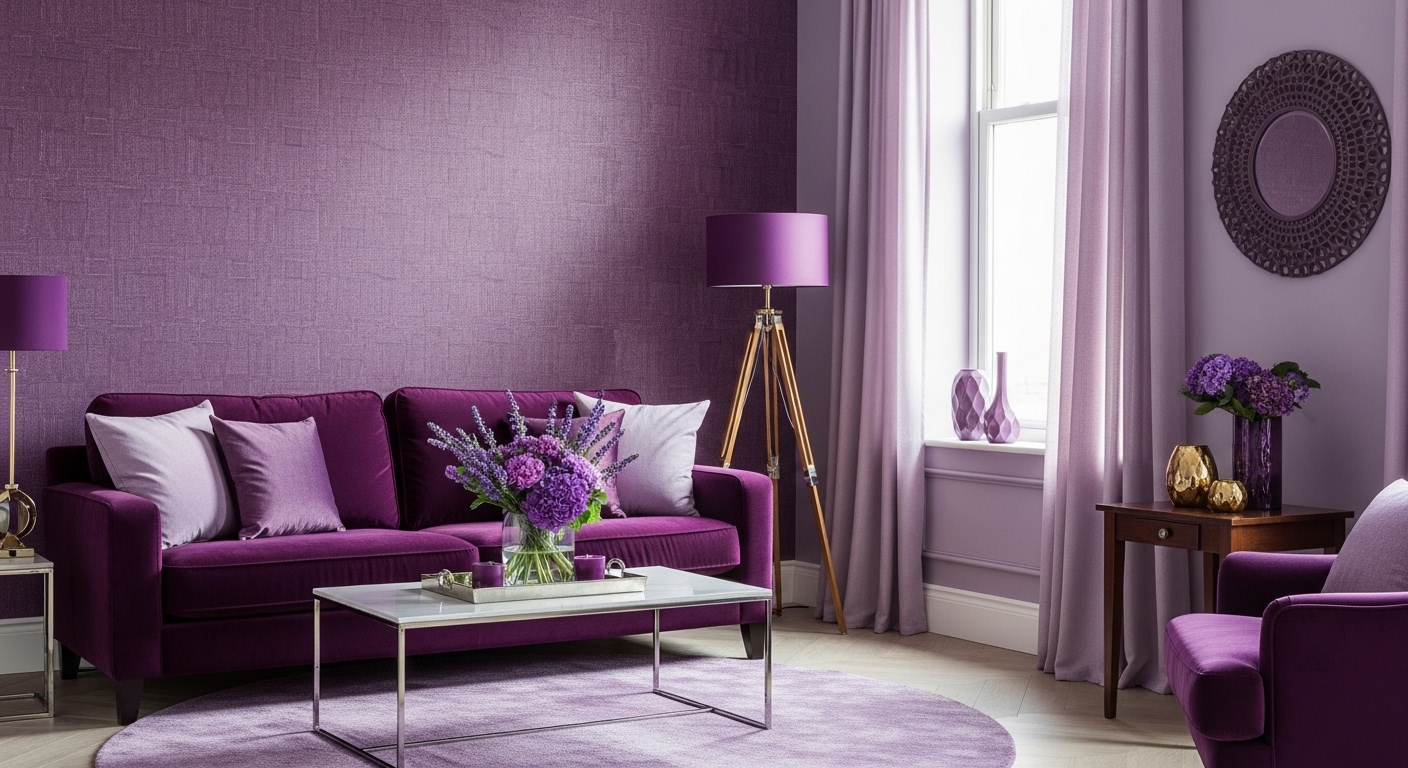 Purple in interior design