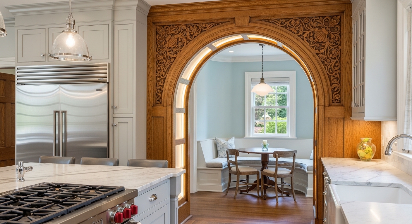 Kitchen Arch with Small Opening