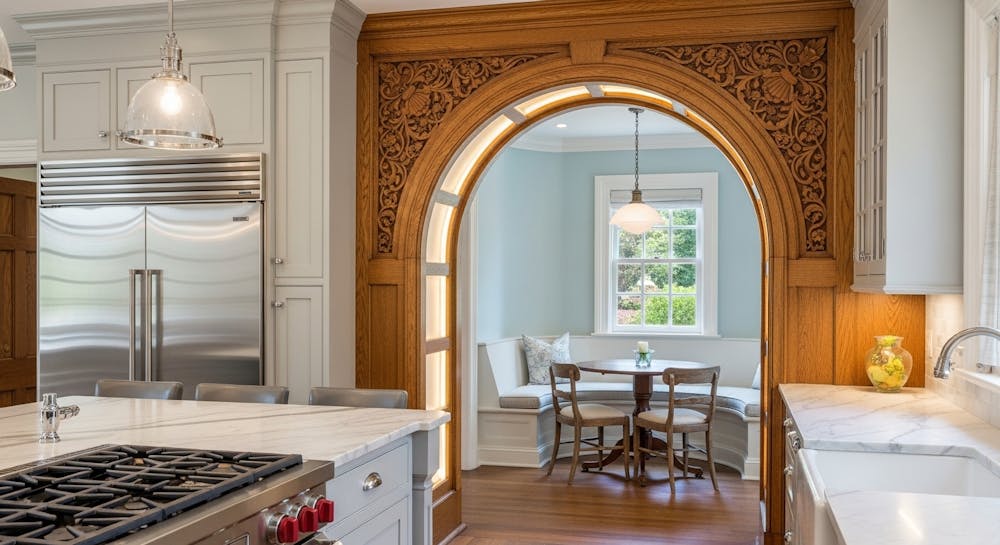 Kitchen Arch with Small Opening