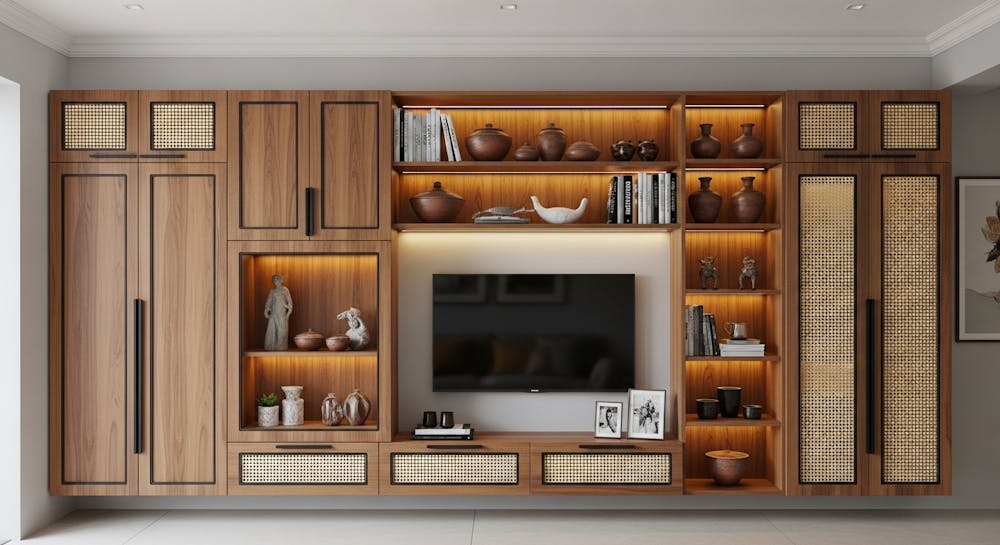 The Living Room Wall Almirah Design