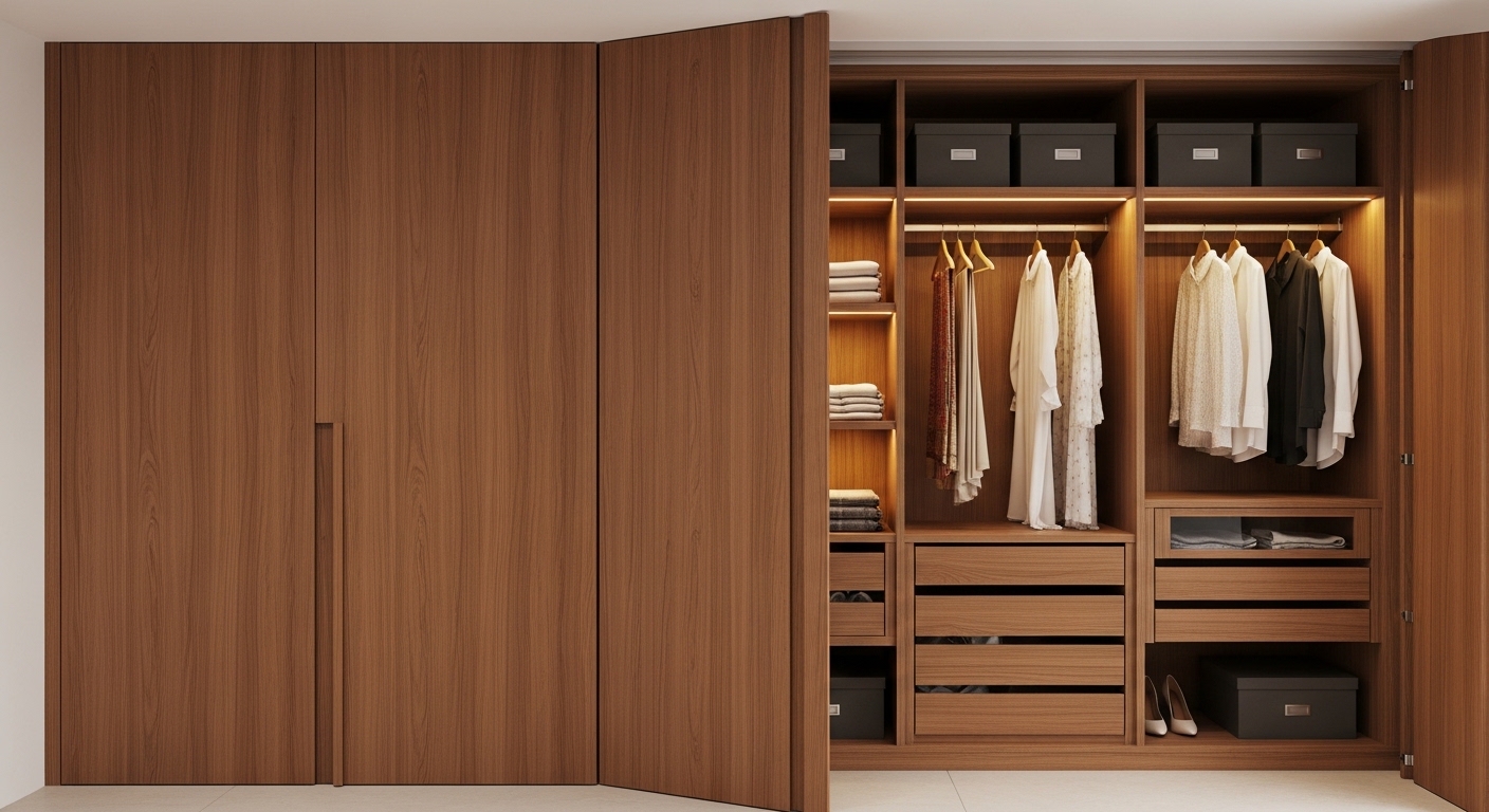  The Hidden Wardrobe Behind Panels