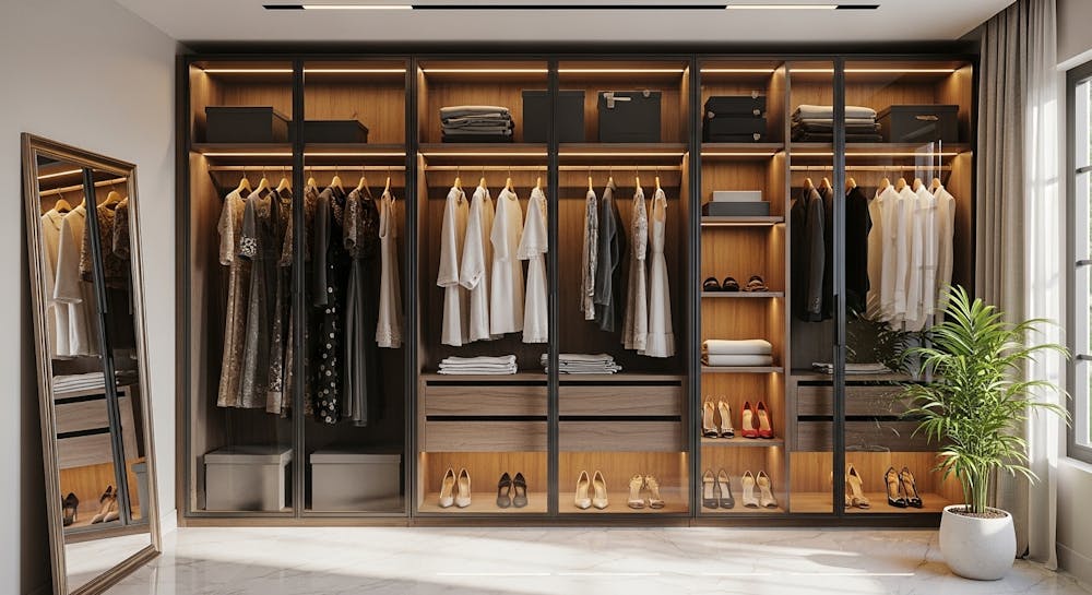 Glass Wardrobe Design Ideas