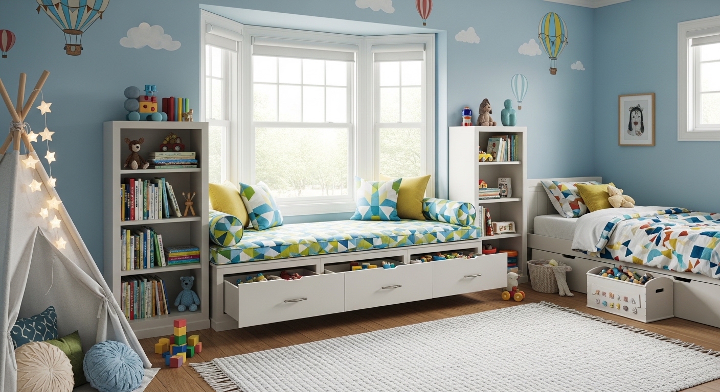 Window Seat with Hidden Storage