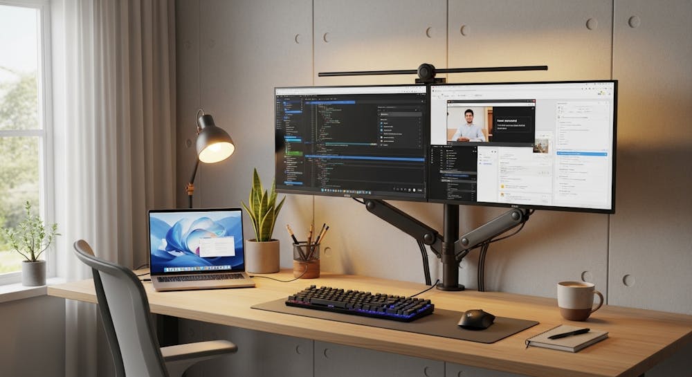 WFH Setup with Two Monitors