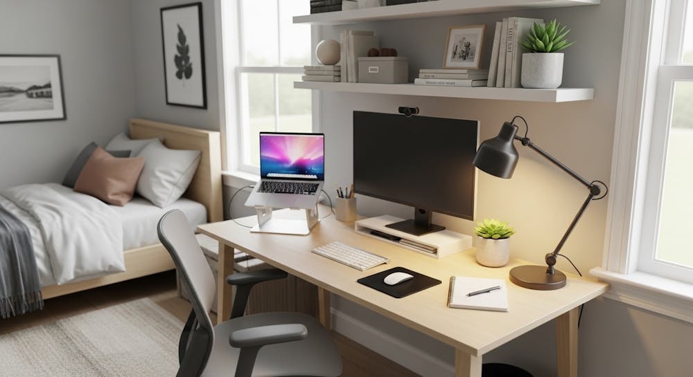 WFH Setup in Bedroom