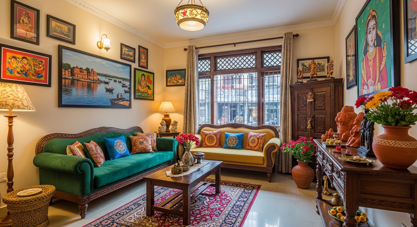 Living Room interior in kolkata