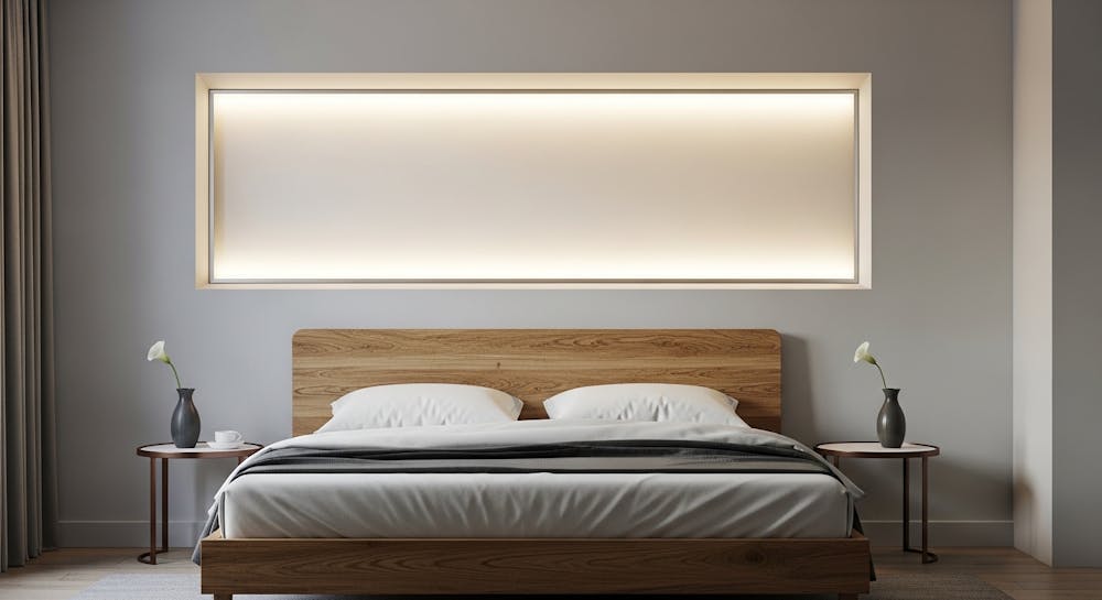 Simple LED Panel Design for Bedroom