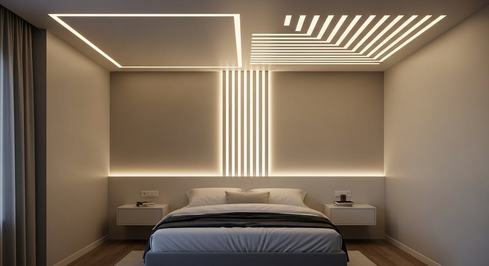 LED Panel Design for Small Bedroom