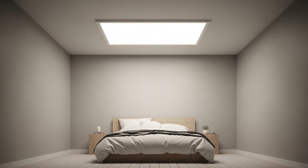 Simple LED Panel Design for Small Bedroom