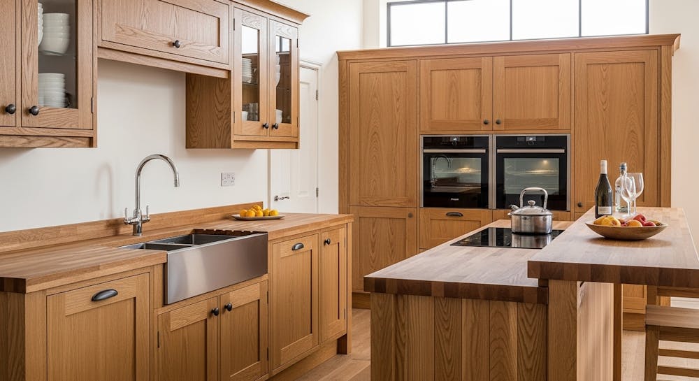 Modular Kitchen Material: Solid Wood