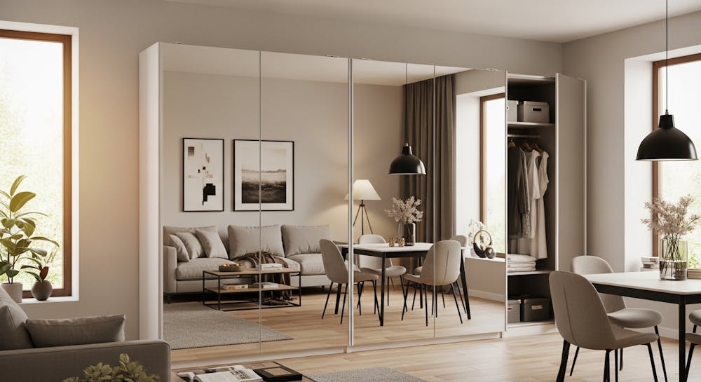 A Stylish Sliding Wardrobe for a Seamless Look