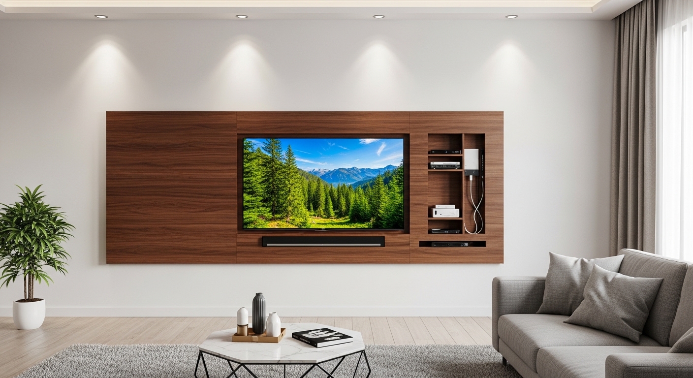 Wall-Mounted TV Panel for a Clean, Modern Look