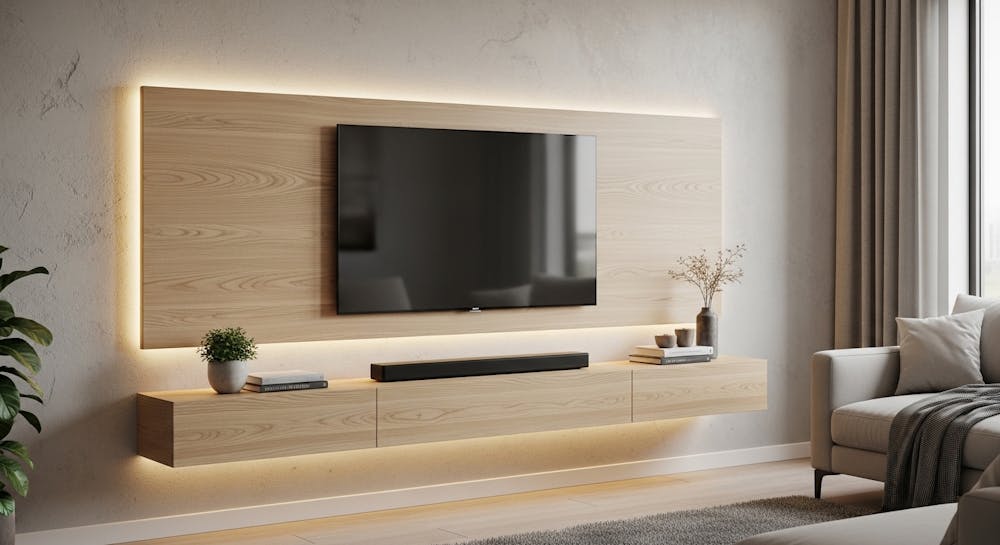 Simple TV Panel Design for Living Room