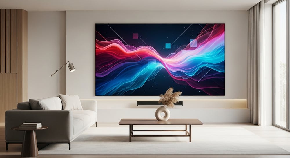Modern LCD Panel Design in Drawing Room