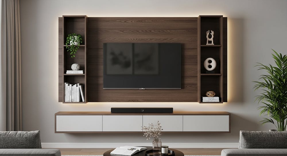 TV Panel Design for Small Drawing Room