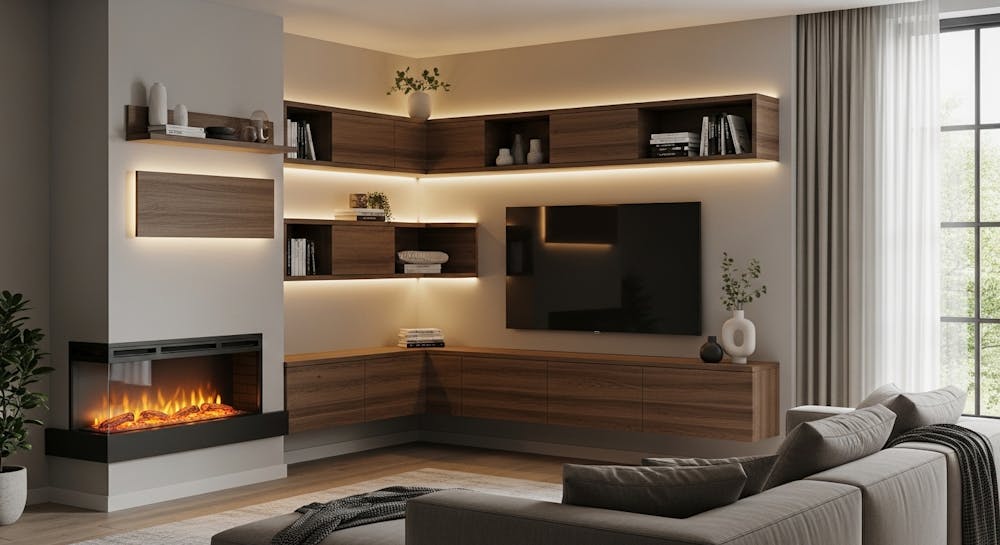 Corner TV Panel Design