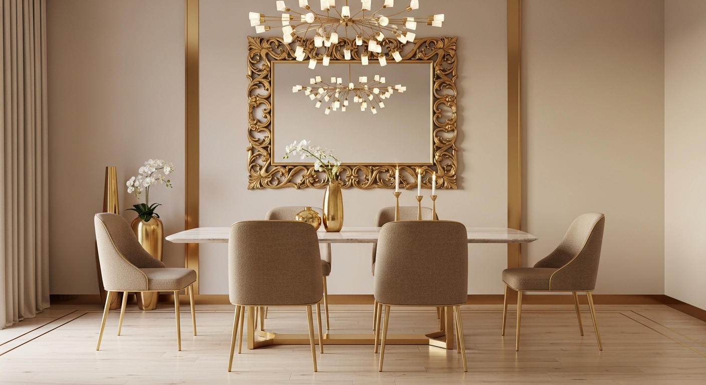 Minimalistic Beige With Golden Touch