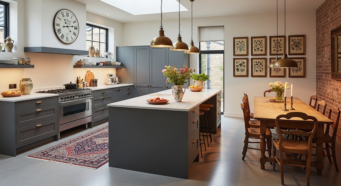 Sublime Modern Kitchen With Traditional Decor 