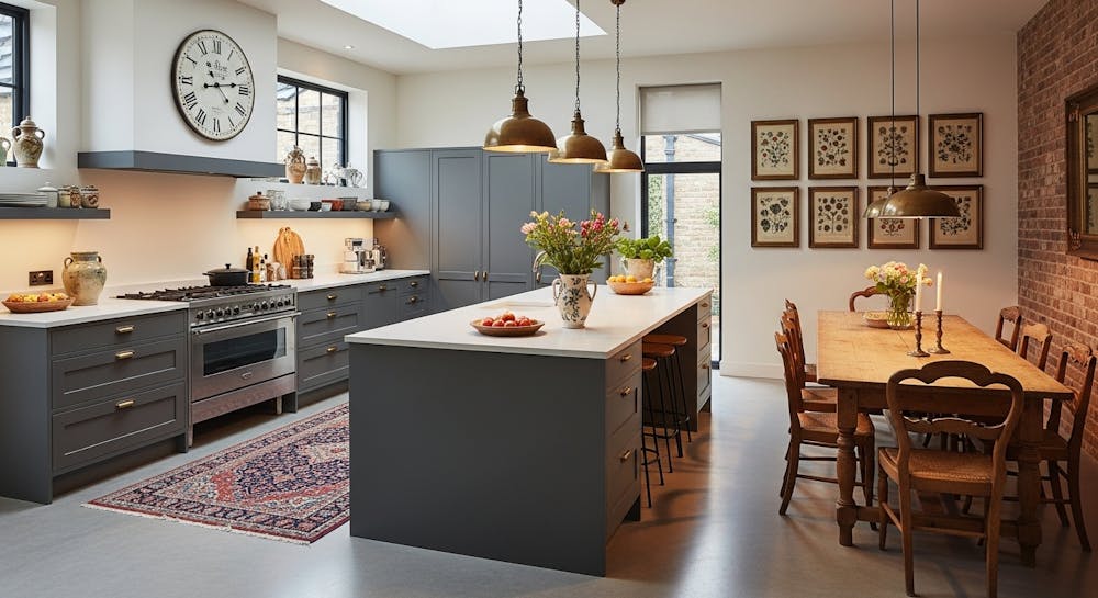 Sublime Modern Kitchen With Traditional Decor