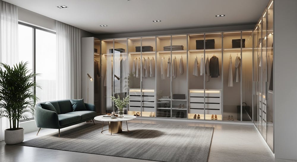 Frosted Glass Wardrobes