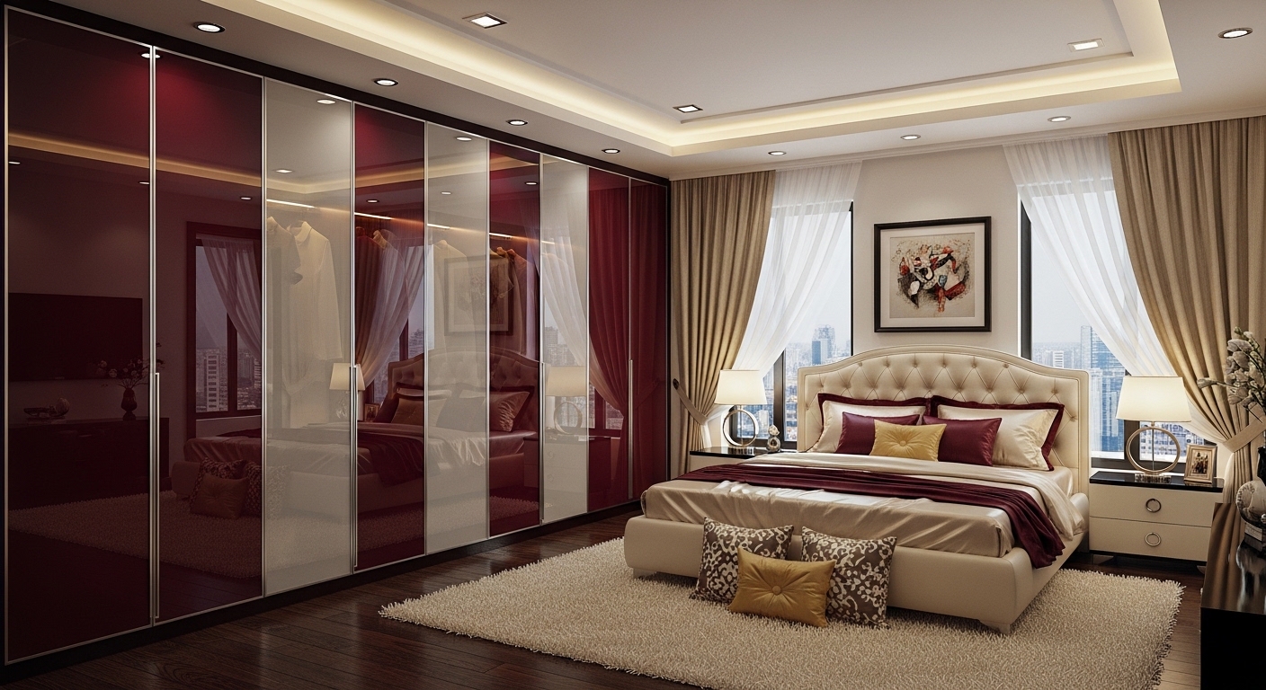Lacquered Glass Wardrobes