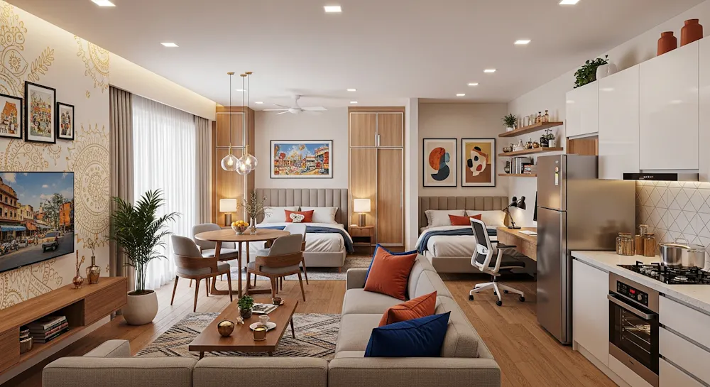 2BHK Flat Interior Design Kolkata