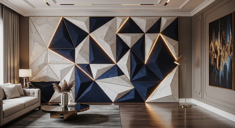 Luxurious Geometric Interior Wall Design