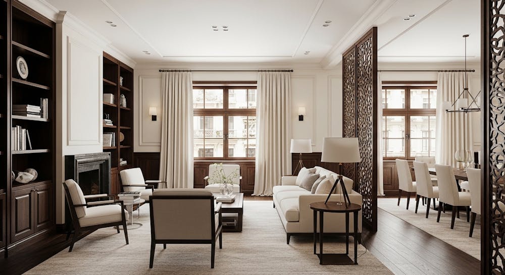 Seamless Blend of Ivory and Dark Wooden Textures