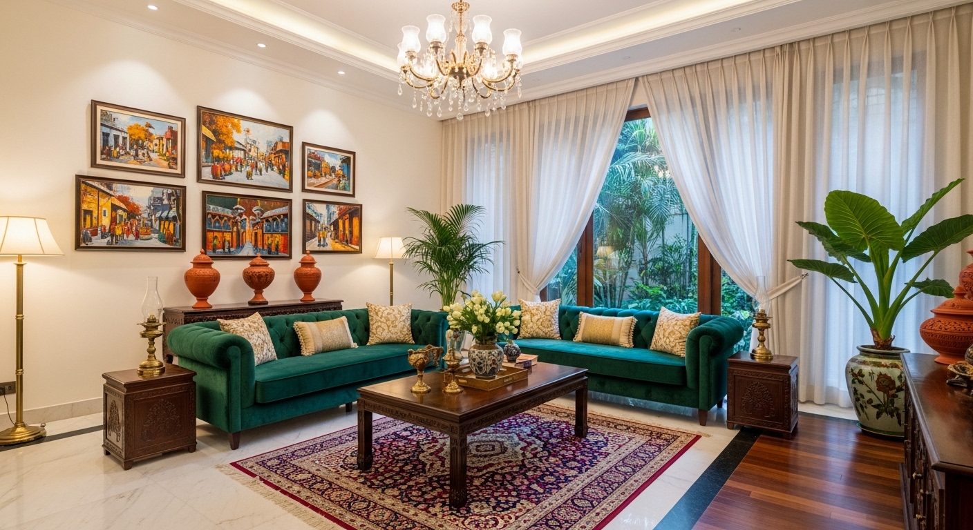 Aesthetic Yellow Blocked Cabinets With Grey Backsplash