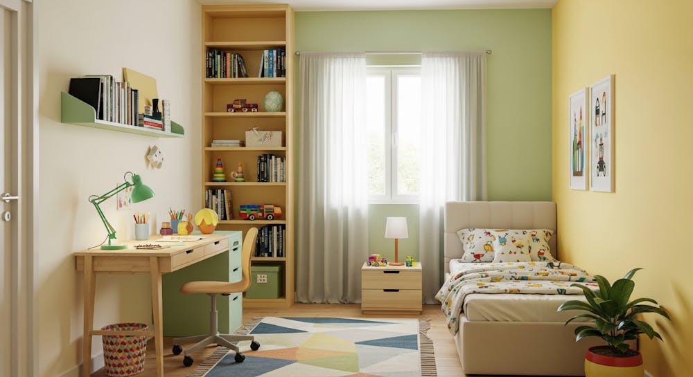 West Facing House Vastu Plan For Kid's Bedroom