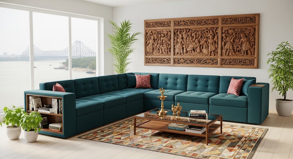 Maximize Storage With Modular Sofa For Living Space!