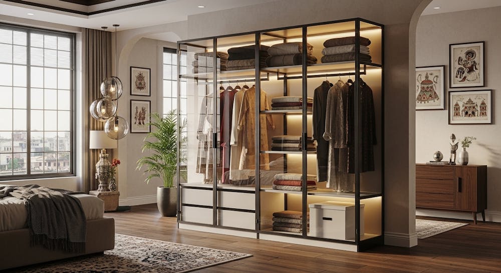 Glass Wardrobe Design
