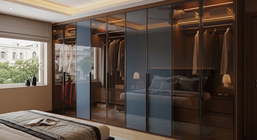 Lacquered Glass Wardrobe