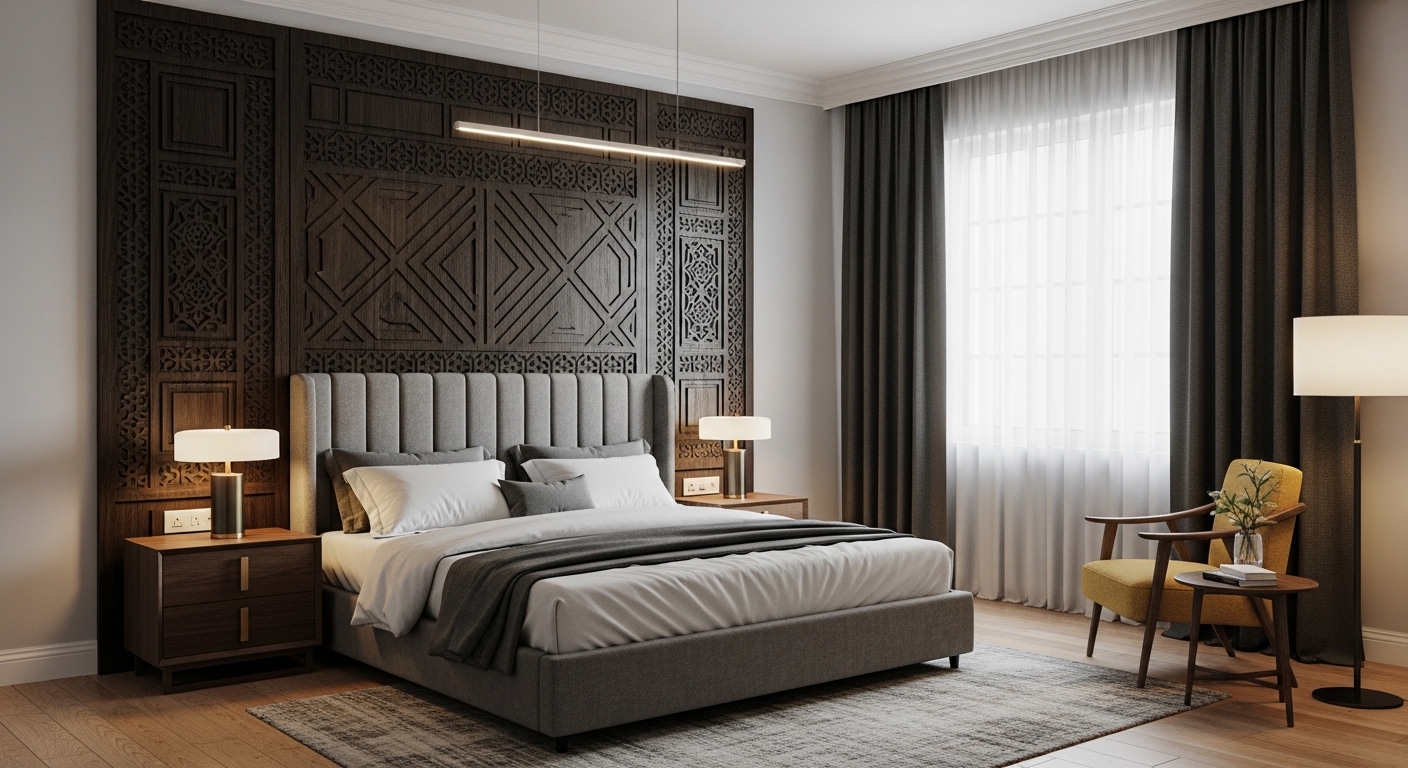 Master Bedroom Wall Panelling