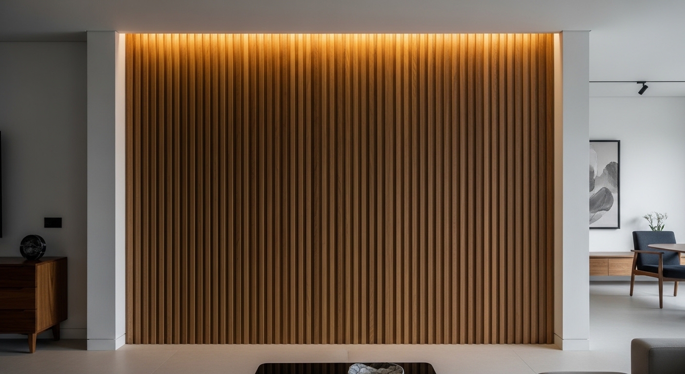 Vertical Fluted Louvers for Minimalist Look 