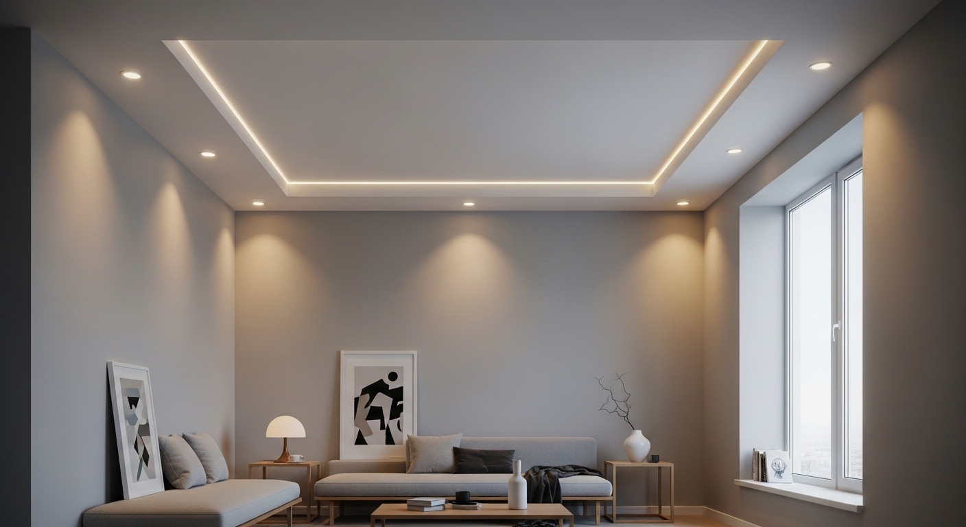 Recessed Lighting for Clean and Simple Rooms