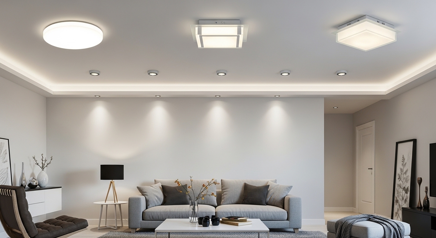 Flush Fixtures for Low Ceilings