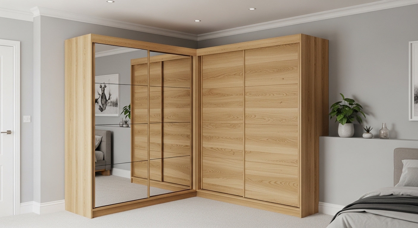 Corner Wardrobe with Sliding Doors