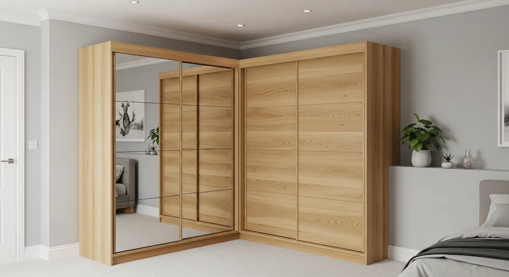 Corner Wardrobe with Sliding Doors