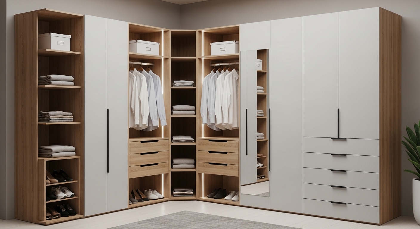 Modular Corner Wardrobe System