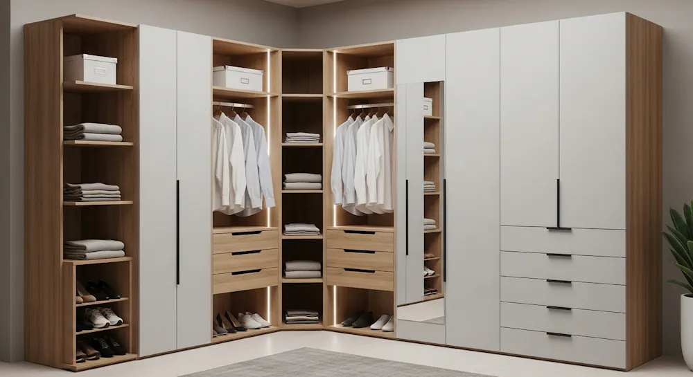 Modular Corner Wardrobe System