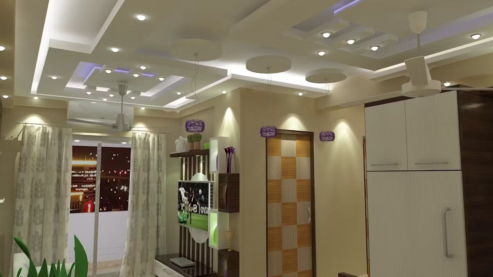 False ceiling in a room