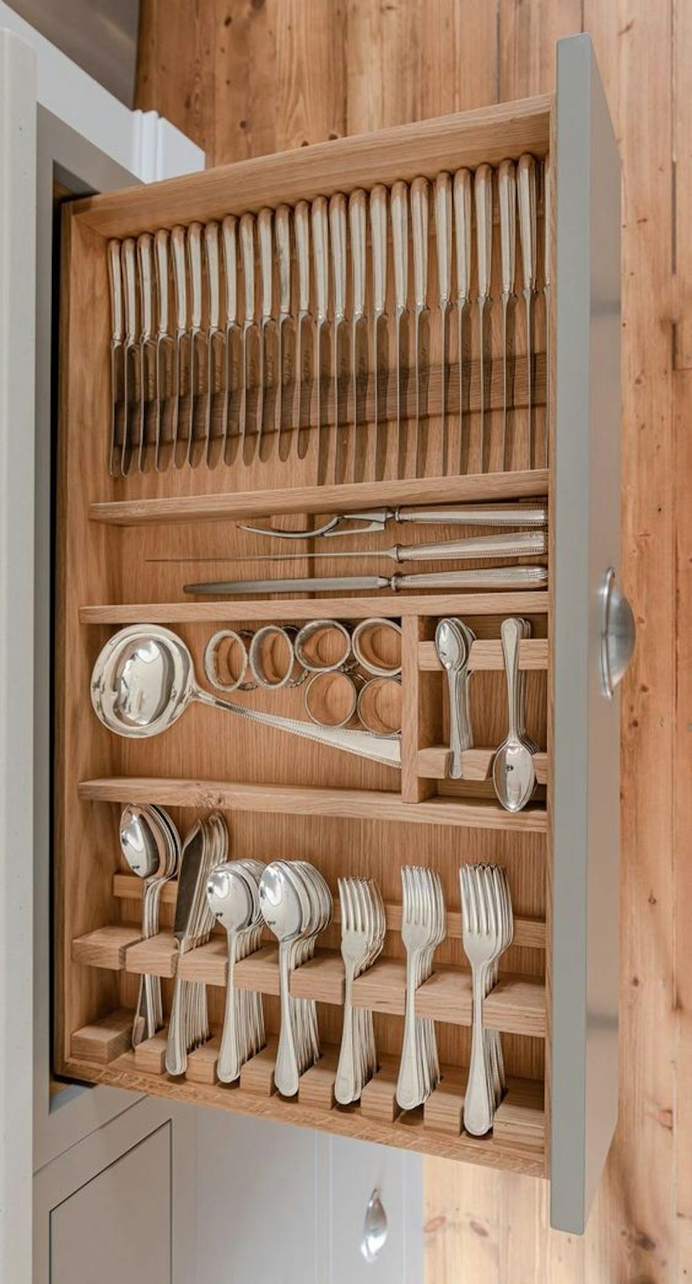 Pull-out spoon section in kitchen drawer pic