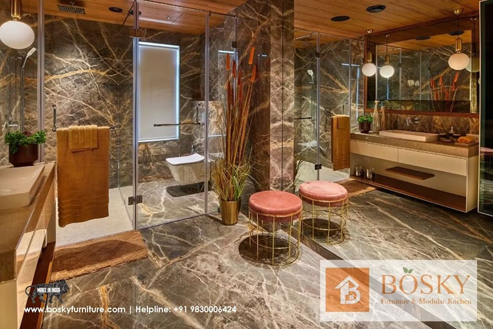 Stylish modular bathroom in Kolkata pic