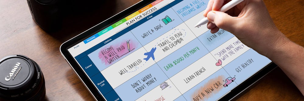 digital planner demo image on ipad