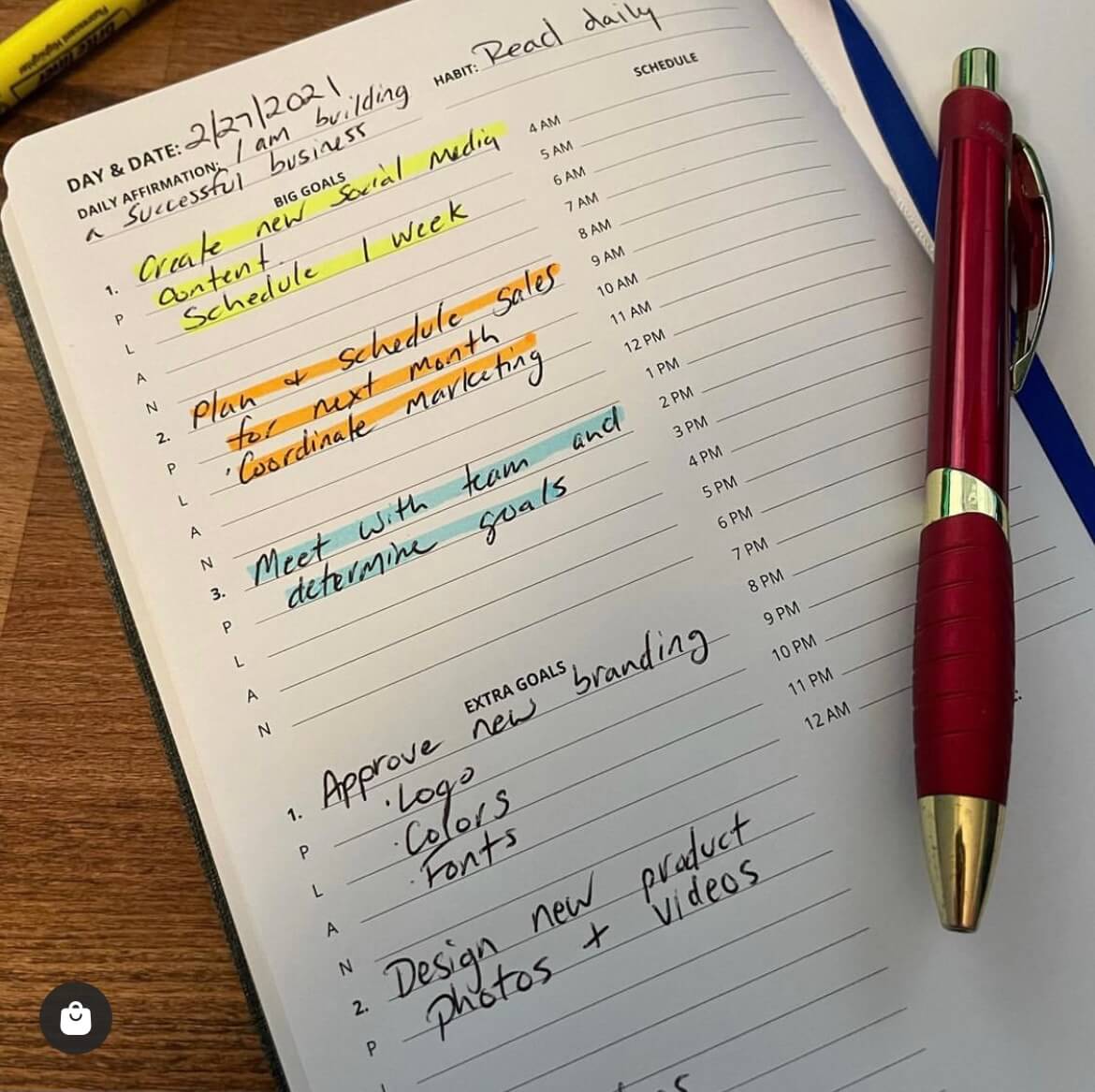 #BossPersonalPlanner