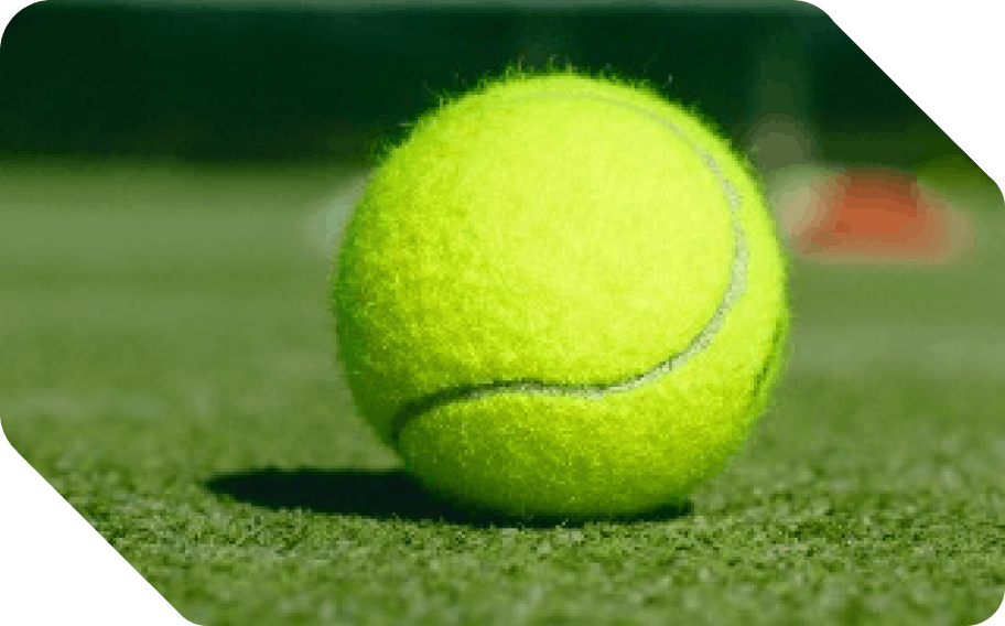 Yellow tennis ball on the ground